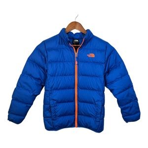 Boys The North Face Blue and Orange puffer jacket size Large